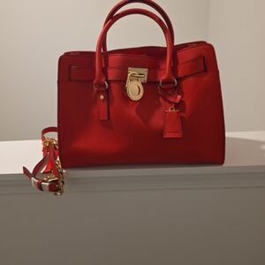 Michael Kors Red Satchel Bag